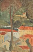 Amedeo Modigliani Paysage a Cag (mk38) oil painting on canvas